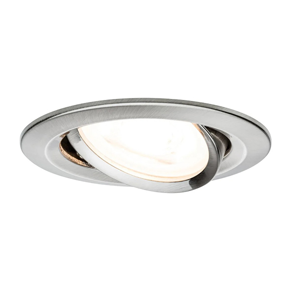 KIT SPOT ENCASTRE NOVA ROND ORIENTABLE LED 3X6,5W GU10 51MM ACIER BROSSE