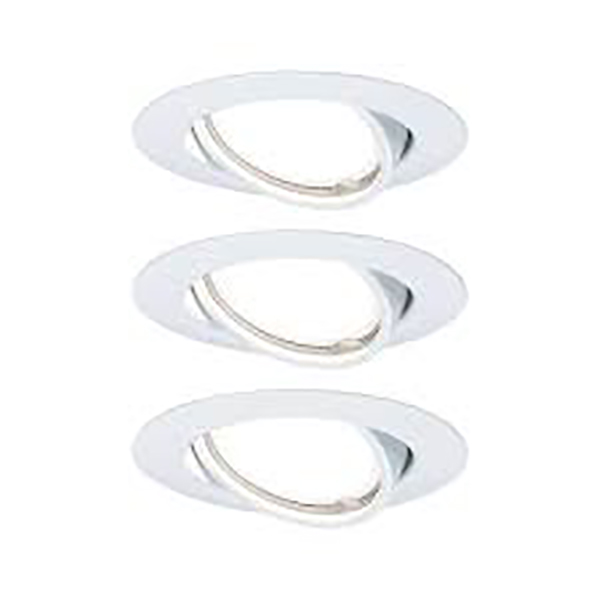 SPOT EBL BASE ROND ORIENTABLE LED 3X5W 230V BLANC/METAL