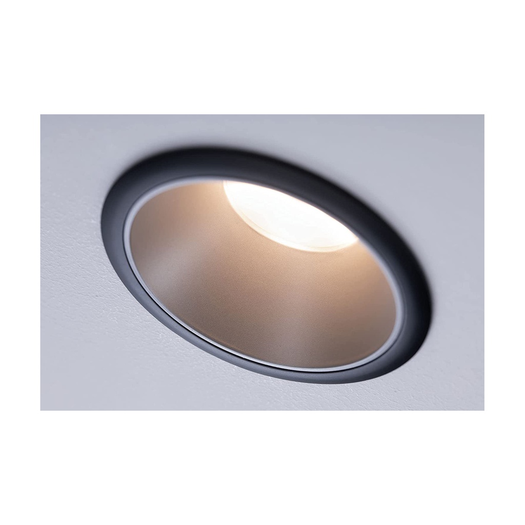 SPOT ENCASTRER COLE COIN 3 STEP DIM 3X6.5W NOIR ARGENT PLASTIQUE