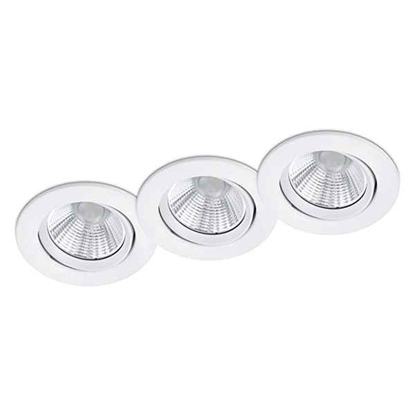 ECLAIRAGE ENCASTRE TRIO PAMIR INCL. 3 X SMD, 5,5W, 3000K, 345LM D:8,5CM, H:5,4CM, CUTOUT D:7,2CM