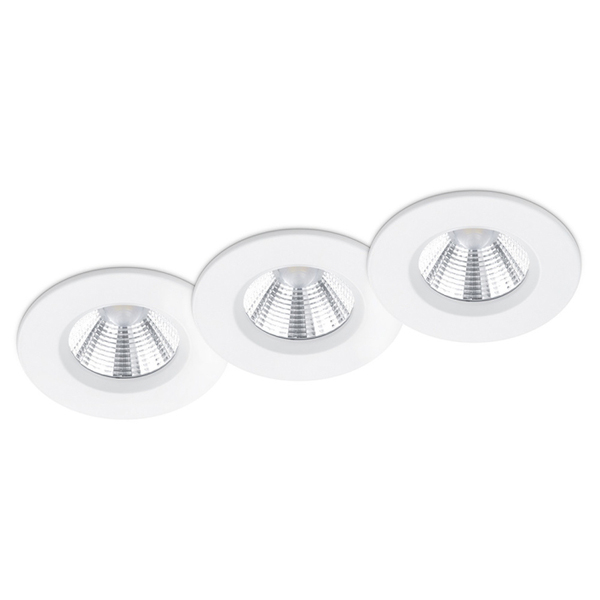 ECLAIRAGE ENCASTRE TRIO ZAGROS INCL. 3 X SMD, 5,5W, 3000K, 345LM D:8,5CM, H:5,4CM, CUTOUT D:7,2CM