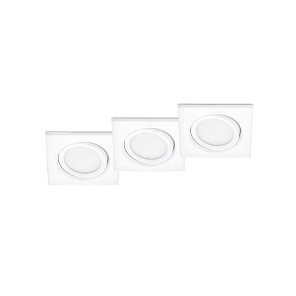 ECLAIRAGE ENCASTRE TRIO RILA INCL. 3 X SMD, 5W, 3000K, 370LM D:9CM