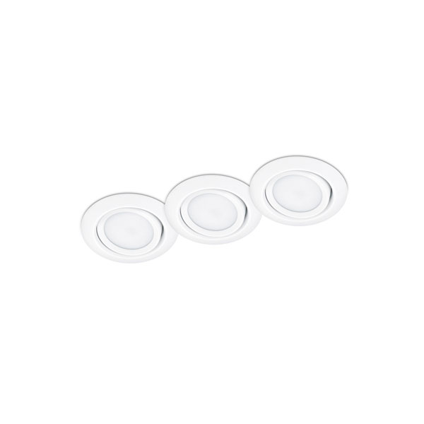ECLAIRAGE ENCASTRE TRIO RILA INCL. 3 X SMD, 5W, 3000K, 370LM D:9CM