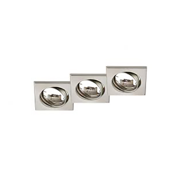 ECLAIRAGE ENCASTRE TRIO JURA EXCL. 3 X GU10, MAX. 15W 9X9CM
