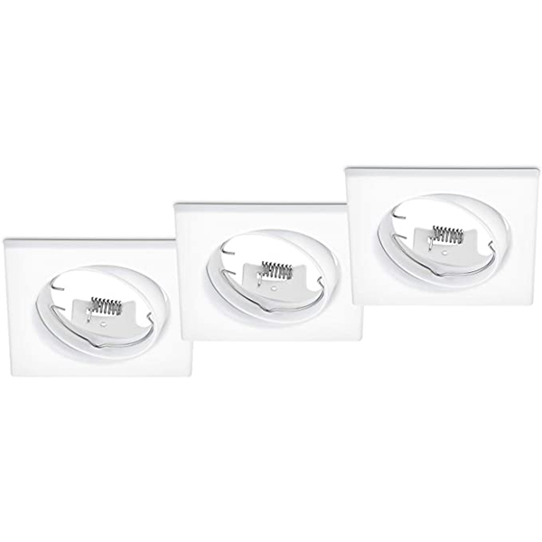 ECLAIRAGE ENCASTRE TRIO JURA EXCL. 3 X GU10, MAX. 15W 9X9CM