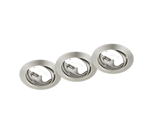 ECLAIRAGE ENCASTRE - JURA ROND NICKEL MAT EXCL.3 X GU10 MAX.15W D:9CM