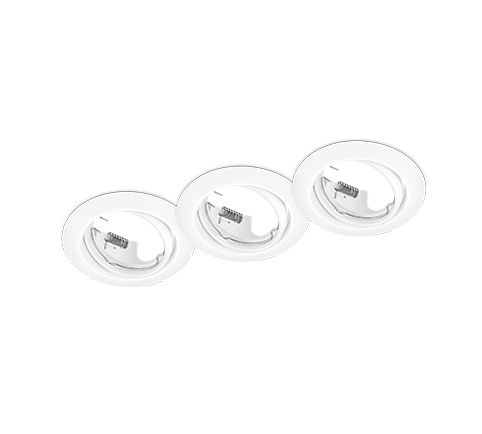 ECLAIRAGE ENCASTRE - JURA ROND BLANC MAT EXCL.3 X GU10 MAX.15W D:9CM