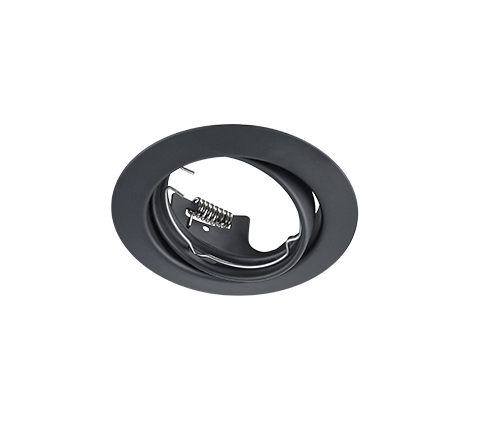 ECLAIRAGE ENCASTRE - JURA ROND NOIR MAT  EXCL.1XGU10 MAX.15W D:9CM