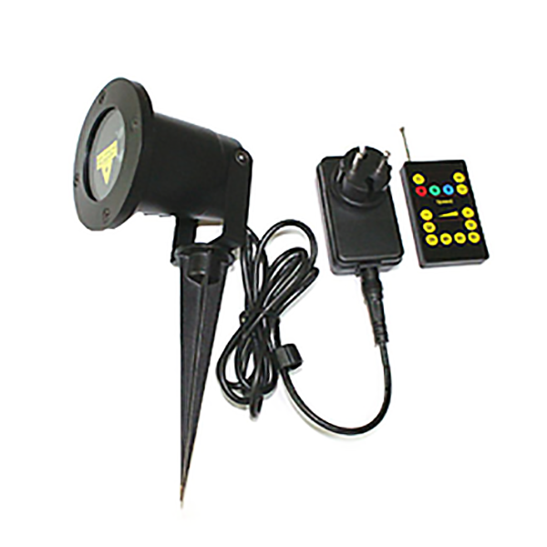 LUMINAIRE EXTERIEUR IP65, TELECOMMANDE, D:100, H:280, INCL. 1XLASER 10W 230V, ROT/GRÜN