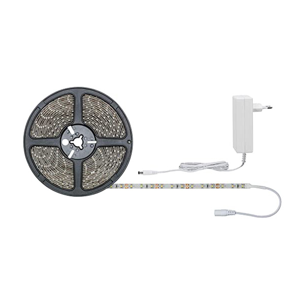 FUNCTION KIT RUBAN SIMPLE LED 7,5M BLANC CHAUD 20W 230/12V DC BLANC METAL PLASTIQUE