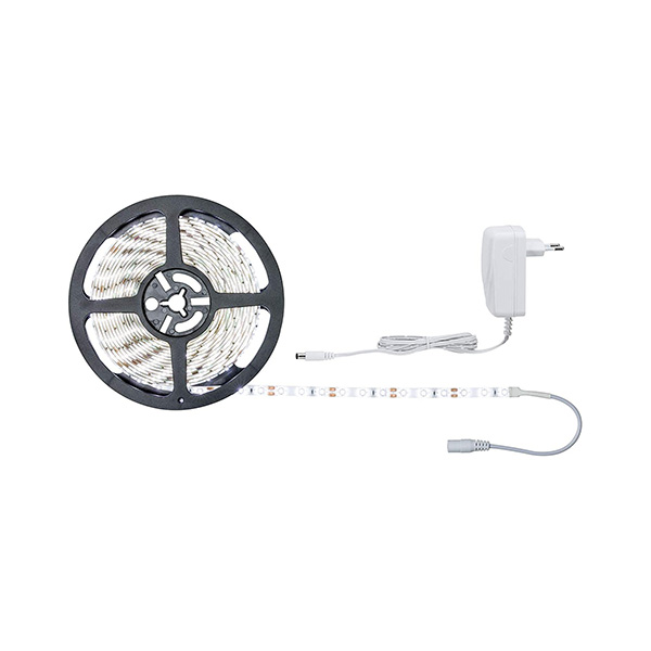 FUNCTION KIT RUBAN SIMPLE LED 7,5M BLANC LUMIERE JOUR 20W 230/12 V DC BLANC METAL PLASTIQUE