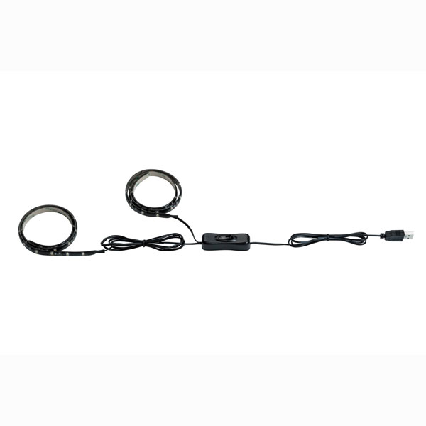 FUNCTION USB-STRIPE 2X50CM RGB 2,5W 5V NOIR METAL