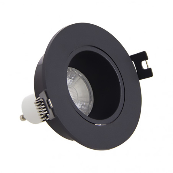 SPOT GU10 50W 2700K ROND PROFOND NOIR IP20