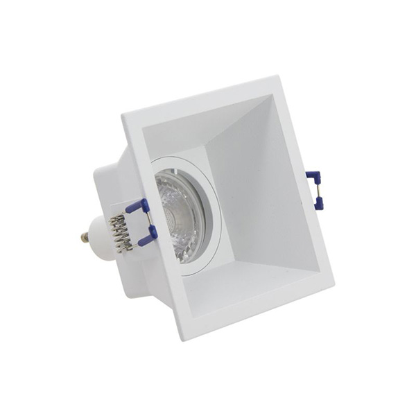 SPOT GU10 50W 2700K CARRE PROFOND BLANC IP20