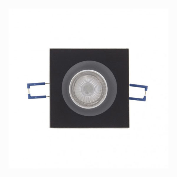 LOT DE 3 SPOT GU10 50W 4000K CARRE NOIR IP44