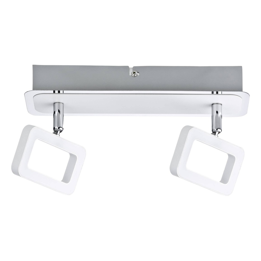 SPOTS FRAME 2X4,5W BLANC DEPOLI CHROME 230V METAL
