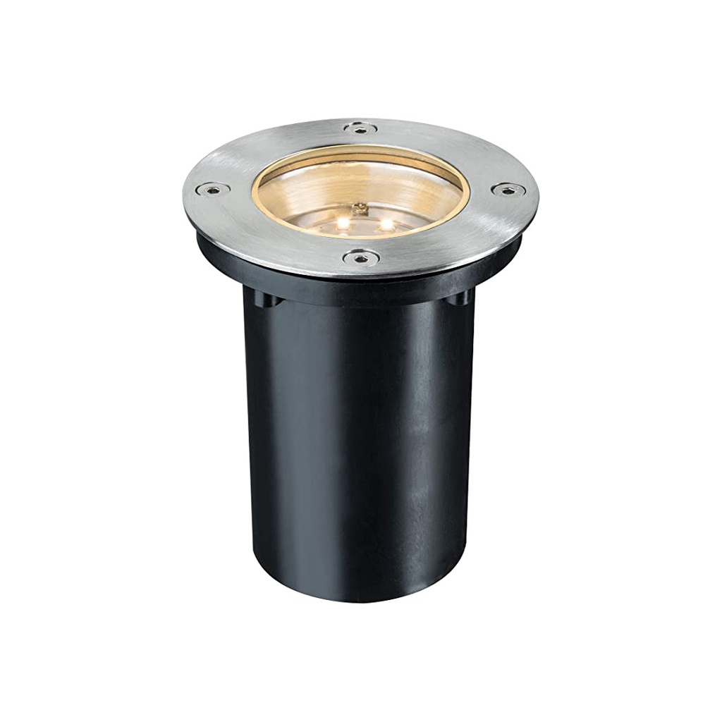SPOT SOL ROND LED 1,2W 2700K ACIER METAL