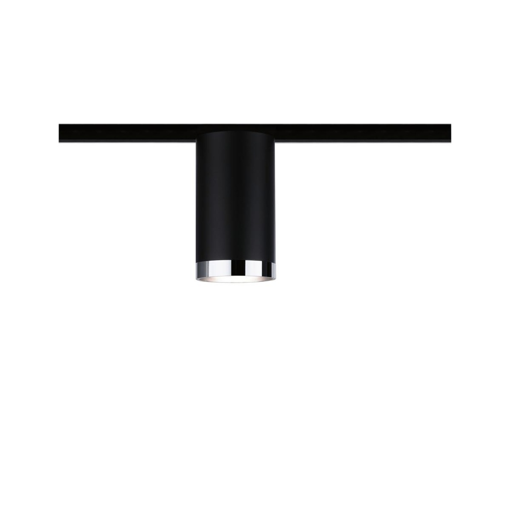 SPOT URAIL TUBE MAX10W GU10 NOIR DEPOLI/CHROME