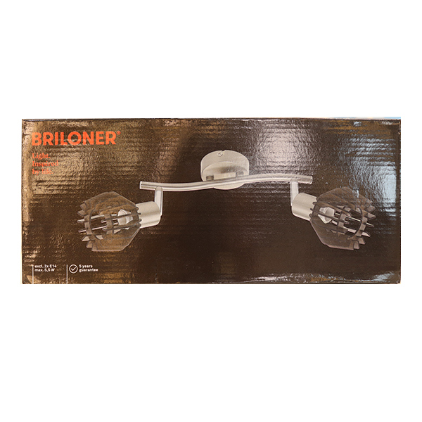 SPOT METAL BOIS MARRON FONCE 2X E14 MAX 5,5W