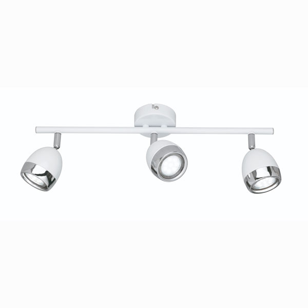 SPOT REALITY NANTES INCL. 3 X GU10, 3W, 3000K, 250LM W:45CM, H:14,5CM