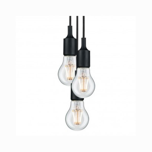 SUSPENSION KETIL MAX3X20W E27 NOIR PLASTIQUE