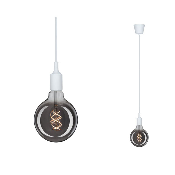 SUSPENSION KETIL MAX1X20W E27 BLANC PLASTIQUE