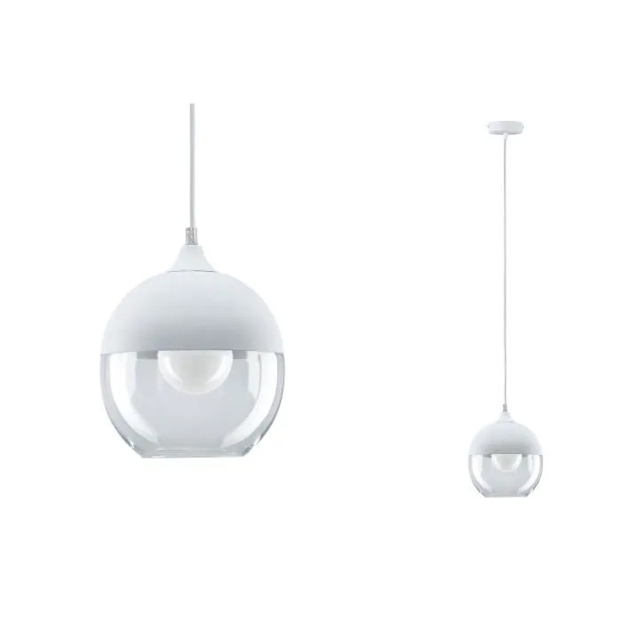 SUSPENSION EN VERRE MAX1X20W BLANC CLAIR