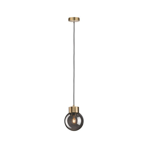 SUSPENSION LINJA MAX1X20W E27 VERRE FUME