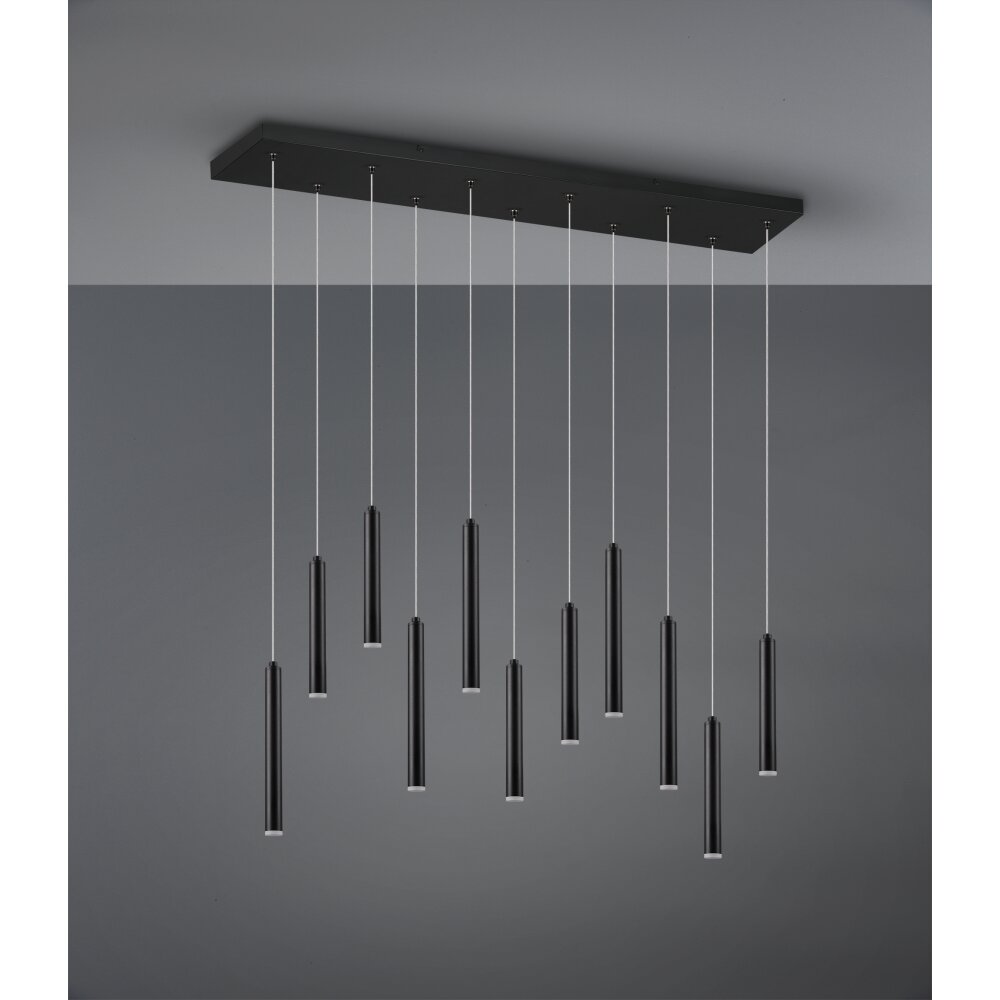 SUSPENSION TRIO TUBULAR INCL. 11 X 2,5W LED 3000K 11 X 200LM NOIR