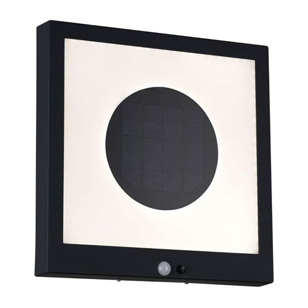 PANNEAU SOLAIRE EXTERIEUR TAIJA IP44 3000K 120LM AVEC DETECTEUR DE MOUVEMENT ANTHRACITE