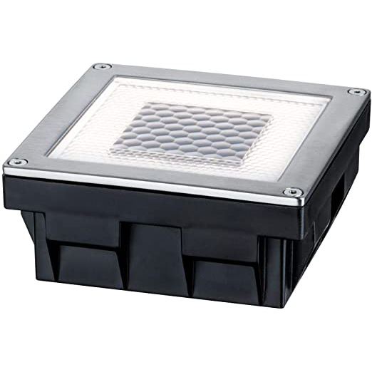 SPOT EXTERIEUR SOLAIRE IP67 LED 1X0,24W 100X100MM CLAIR ACIER/POLYCARB