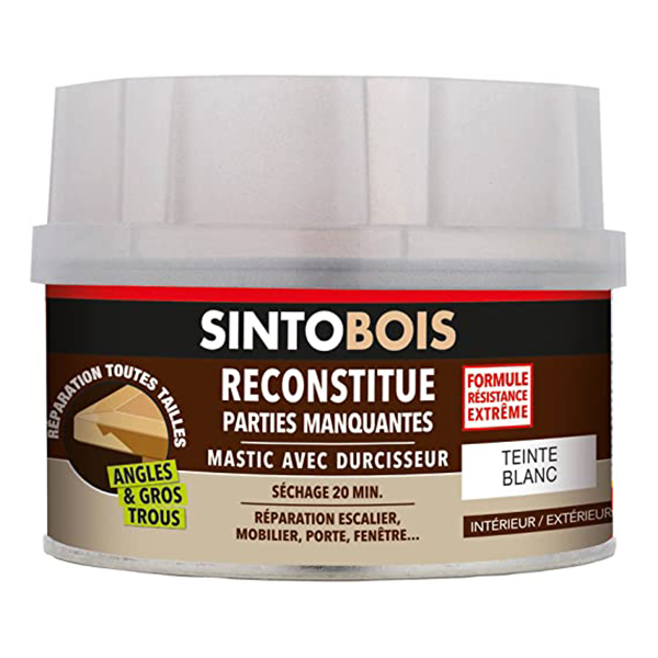 RECONSTITUE BOIS GROS TROUS BLANC 500ML