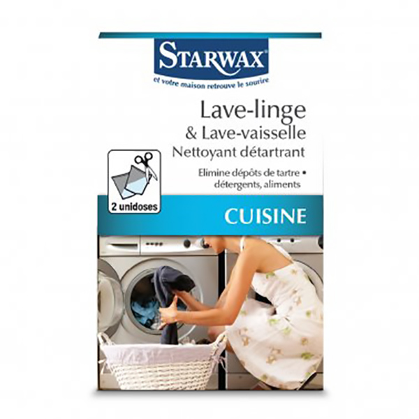 NETTOYANT DETARTANT LAVE LINGE ET VAISSELLE 2X75G