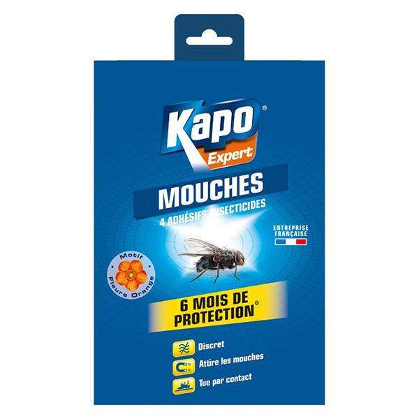 KAPO EXPERT FLEUR ADHESIF MOUCHE X4