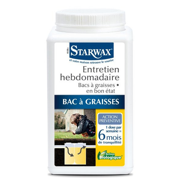 ENTRETIEN HEBDOMADAIRE BAC GRAISSES 6MOIS 750GR