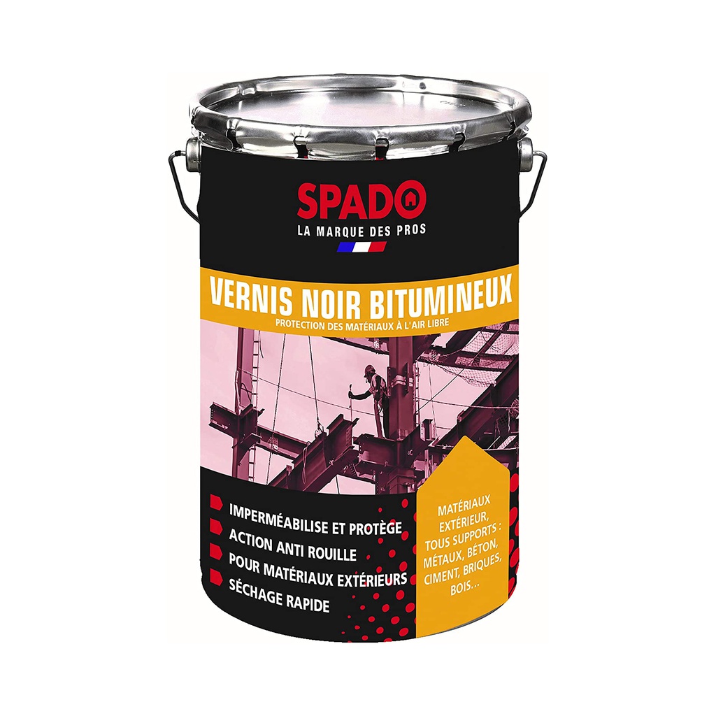 SPADO VERNIS NOIR BITUMINEUX NF 4L