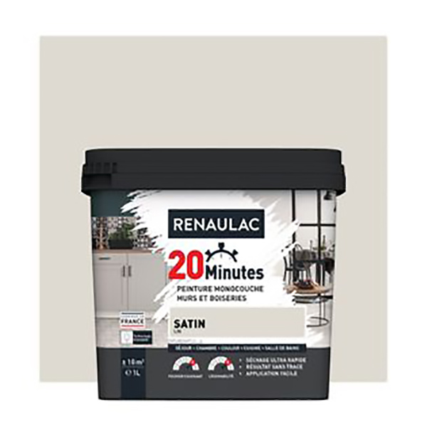 RENAULAC 20MN MURS ET BOISERIES MAT LIN 1L