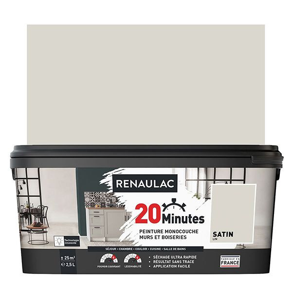 RENAULAC 20MN MURS ET BOISERIES MAT LIN 2,5L