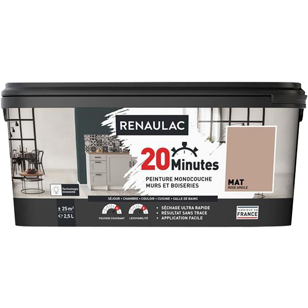 RENAULAC 20MN MURS ET BOISERIES MAT ROSE ARGILE 2,5L