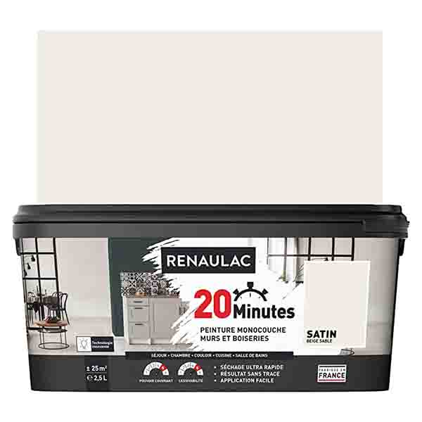 RENAULAC 20MN MURS ET BOISERIES SATINE BEIGE SABLE 2,5L