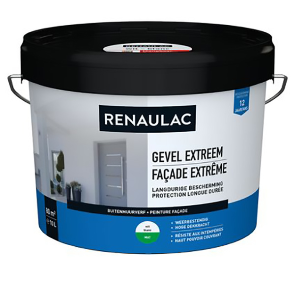 PEINTURE FACADE EXTREME BLANC MAT 2,5 LITRES RENAULAC