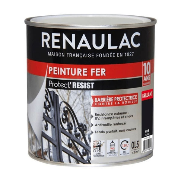 PEINTURE POUR FER BLANC BRILLANT RENAULAC 0,5L
