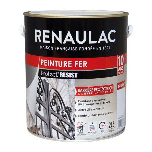 PEINTURE POUR FER BLANC BRILLANT RENAULAC 2,5L