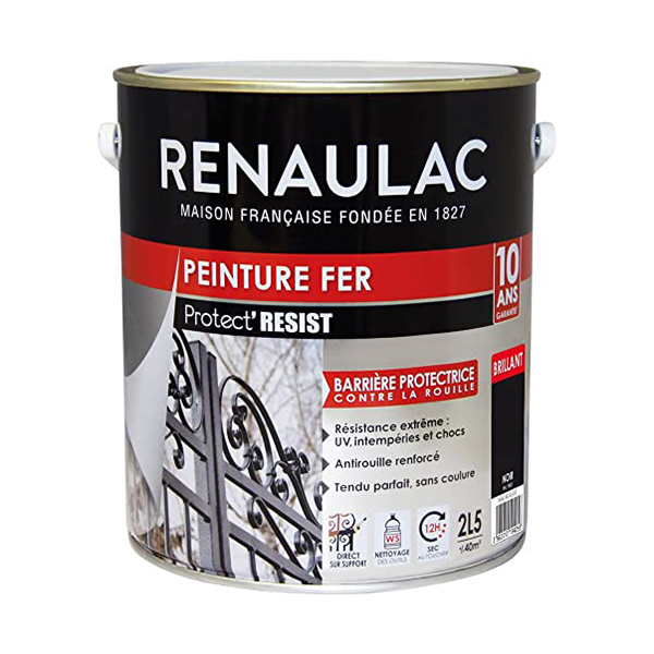 PEINTURE POUR FER NOIR BRILLANT RENAULAC 2,5L