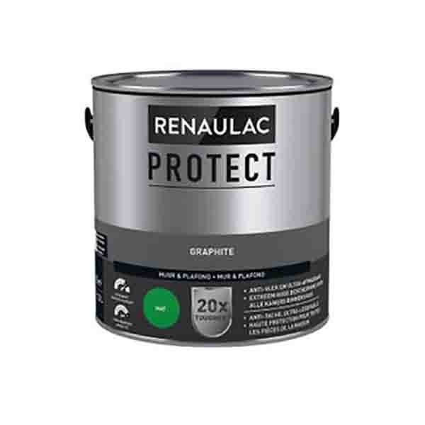 PEINTURE A L EAU INTERIEUR RENAULAC PROTECT MAT GRAPHITE 2,5L