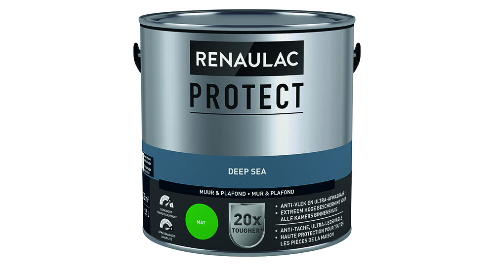 PEINTURE A L EAU INTERIEUR RENAULAC PROTECT MAT DEEP SEA 2,5L