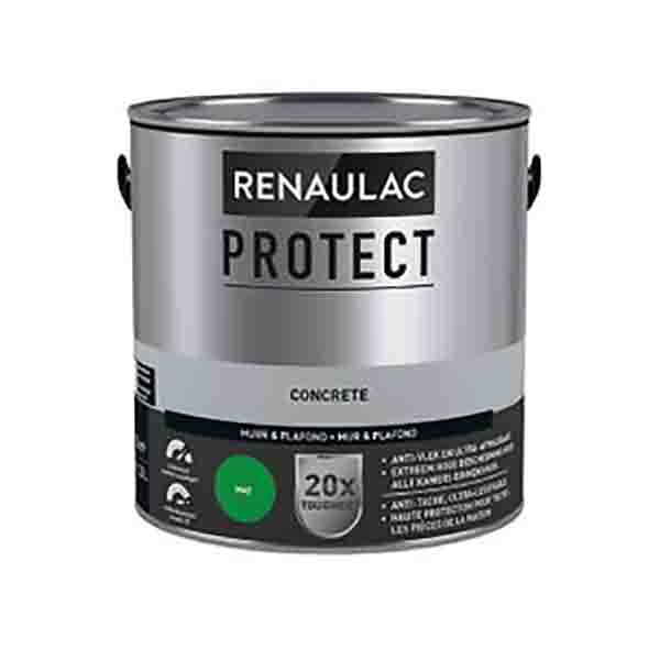 PEINTURE A L EAU INTERIEUR RENAULAC PROTECT MAT CONCRETE 2,5L