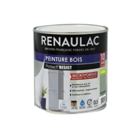 RENAULAC Peinture Bois vert sauge satine - 0,5L