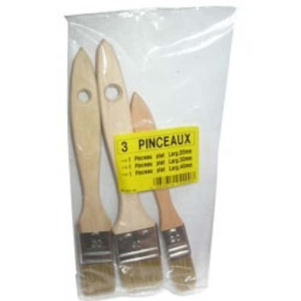 LOT DE 3 PINCEAUX (SOUS BLISTER)