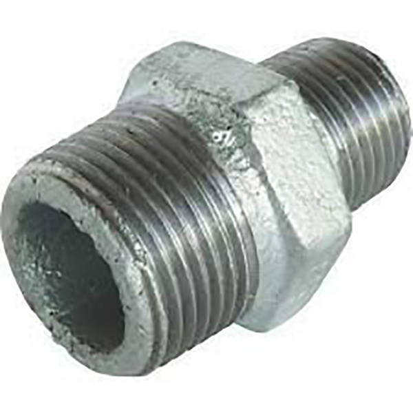 MAMELON DROIT GALVA REDUIT MM 3/4" - 1/2" (20*27 - 15*21)